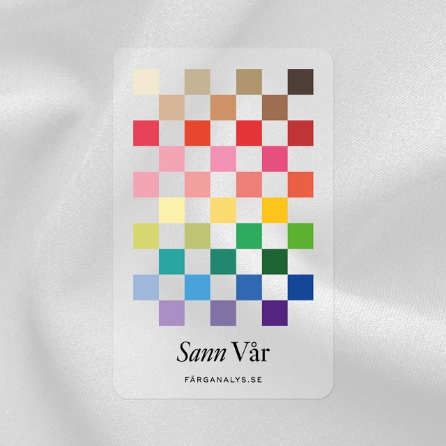 Färgkort i plexiglas: Sann Vår