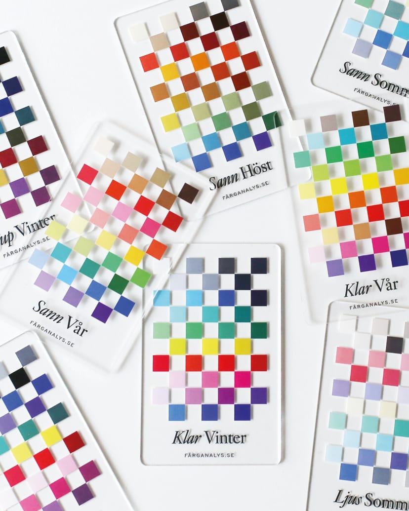 Färgkort i plexiglas för shopping