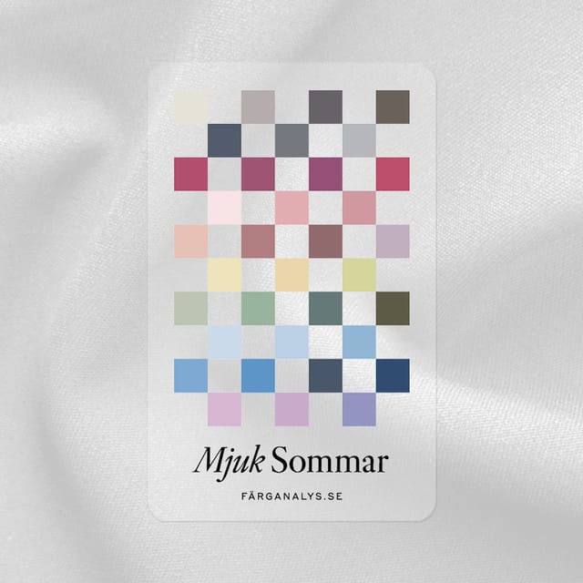 Färgkort i plexiglas: Mjuk Sommar