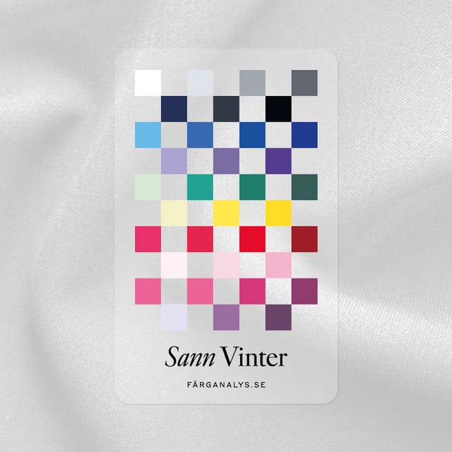 Färgkort i plexiglas: Sann Vinter